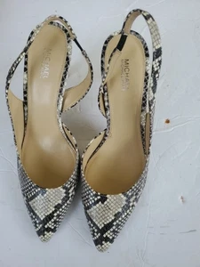Michael Kors Collection Snake Printed Pumps Heels Stilletto Size US 8M UK 35.5 - Picture 1 of 9