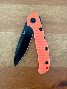 3,15" 420 Stahl Klinge in schwarz - orange Nylonfaser Griff leicht - Bild 1 von 10