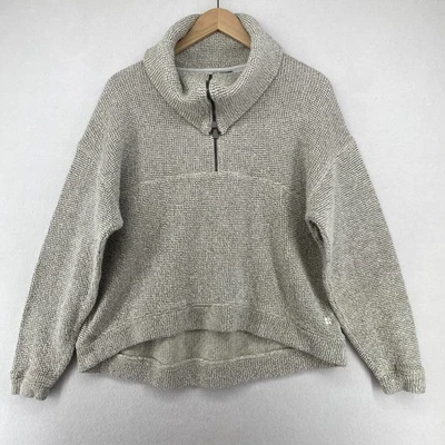 Sudadera SWEATY BELLY 8 10 Restful Boucle 1/2 Cremallera Capucha Cuello Cuadrado Jersey Gris Foto 1 de 4