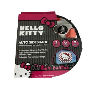 Hello Kitty Auto sun Shade Side Window Suction Cup 2 PIECES 14" X 17.5”Sanrio - Picture 1 of 1