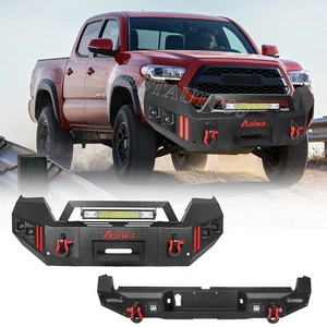 For Toyota Tacoma 2016-2023 Front or Rear Bumper Guard w/ LED Lights & D-Rings - Foto 1 di 22