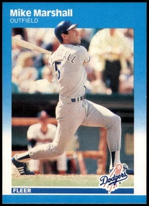 Mike Marshall Los Angeles Dodgers 1987 Fleer #446 MLB Baseball Card - Picture 1 of 2