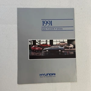 1991 Hyundai Car Sales Brochure Catalog Scoupe Excel Sonata - Picture 1 of 5