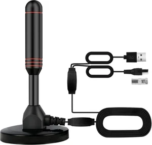 TV Antenna Indoor for Smart TV, 2 Amplifier Signal Booster Long Range Reception - Foto 1 di 8