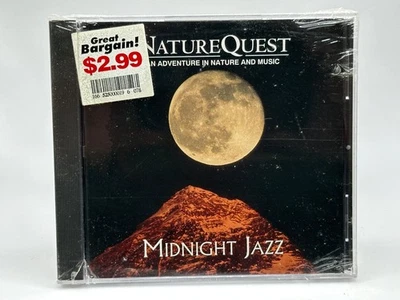 NatureQuest Midnight Jazz CD 1996 Relaxing Jazz Nature Sounds Gallant NEW SEALED - Image 1 of 2