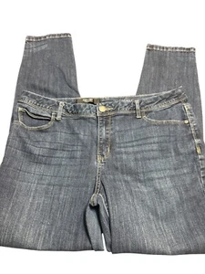 Simply Vera Vera Wang Skinny Mid Rise Jeans Blue Denim Size 14 - Picture 1 of 4