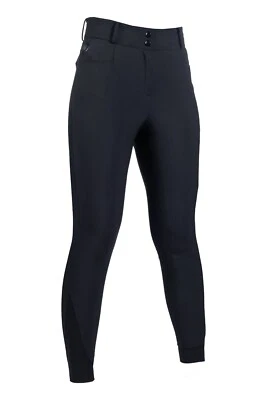 HKM Heated Silicone Full Seat Breeches - Black - Image 1 of 4