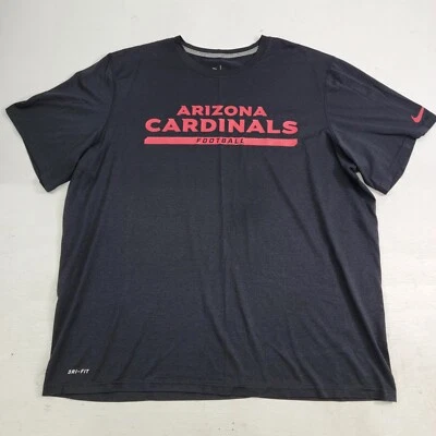Nike Dri-FIT NFL Arizona Cardinals Mens Sz 2XL Athletic Shirt Black Tee EUC - Image 1 of 4