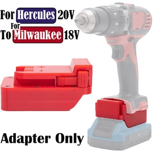 Adapter For Hercules 20V Lithium Battery For Milwaukee 18V Cordless Tools NEW - Picture 1 of 12