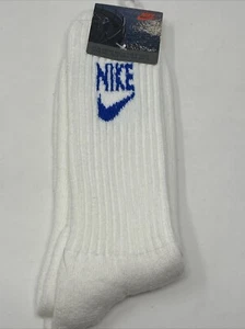 Neu aus altem Lagerbestand Vintage 80er NIKE Sport Röhrensocken Herren Logo Crew Größe 6,5-12 7E26 weiß - Bild 1 von 6