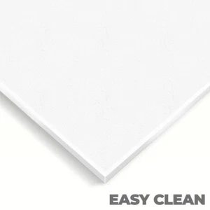 Easy Clean Suspended Ceiling Tiles x8, White Vinyl 595x595mm Square Edge 600x600 - Picture 1 of 7