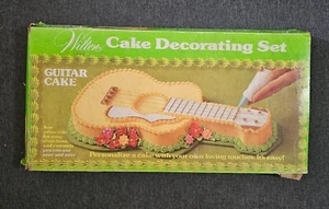 Wilton Guitar Cake Decorating Set Pan 1971 Vintage 502-925 - Picture 1 of 7