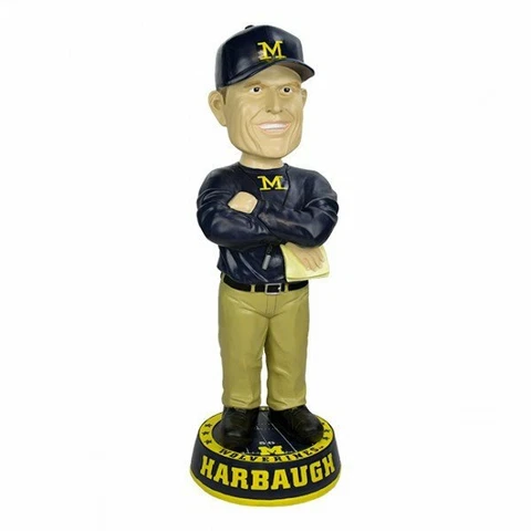 Jim Harbaugh Michigan Wolverines 3 Foot Tall 36 Inch Bobblehead NCAA Cover