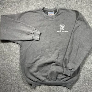 maglione ultimate hanes cotone printpro due uomini e un camion maglia da lavoro retrò - Foto 1 di 7