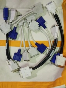 DVI Splitter Cable - DVI to DVI / VGA Splitter Cable Lot of 7 - Picture 1 of 5