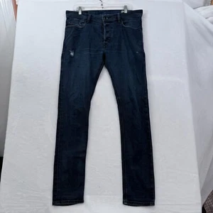 Diesel Tepphar Jeans Men 32x32 (34x32) Blue Slim Carrot Stretch Whisker C87AU - Picture 1 of 12