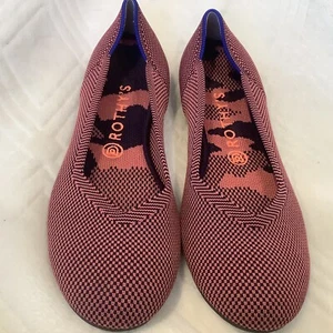 Rothy's The Flat Rose Double Stitch Knit Fabric Slip On Ballet Flats Womens US 9 - Picture 1 of 11
