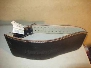 Harbinger 6" Padded Heavy Lifting Leather Belt Size Large - Picture 1 of 6