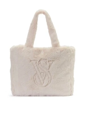 Victoria’s Secret Faux Fur Large Tote In Cream New - Image 1 of 4