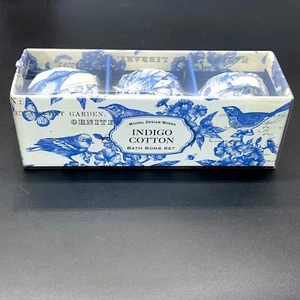 Juego de 3 bombas de baño Michel Design Works algodón índigo lino fresco descontinuadas - Imagen 1 de 21