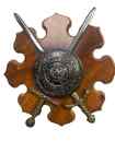 Bouclier décoré Denix avec cœur de lion et Excalibur
