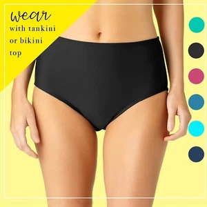 Women Bikini Bottoms High Waisted Bathing Suit Bottom Swim Briefs Swimsuit Short - Picture 1 of 16