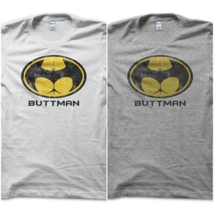 T-Shirt Shirt Buttman Spiritose Parodie Batman Funny Vintage Idee Herren - Bild 1 von 4