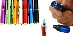 Portable Torch lighter Click Butane Gas Refillable In Varied Color - Picture 1 of 12