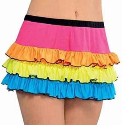 Falda Eléctrica Fiesta Rave Arco Iris Vestido Elegante Halloween Adulto Disfraz Foto 1 de 2