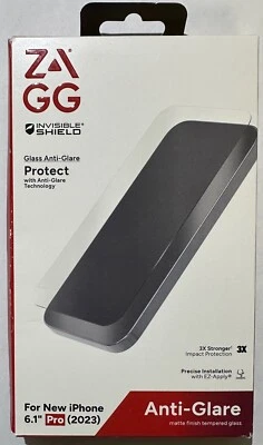 NEW ZAGG Glass Anti-Glare Screen Protector for Apple iPhone 15 Pro (6.1") - Image 1 of 2