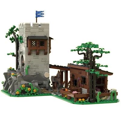MOC: Watchtower with Cottage and Crypt Expansion for Castle 1403 Pieces DIY - Image 1 of 3