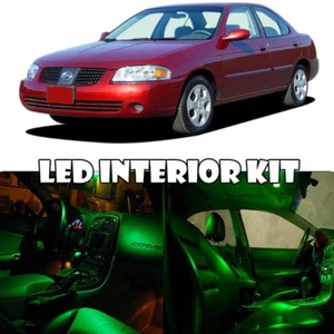 For 00-06 Nissan Sentra Sunny Interior LED Xenon Light Bulb HID Full Kit (GREEN) - Picture 1 of 5