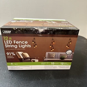 FEIT Electric 12 ft LED Fence String Lights - shatter resistant/commercial grade - Picture 1 of 5