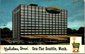 Avión postal para autos piscina Holiday Inn Sea-Tac Seattle, Washington sin usar - Imagen 1 de 2