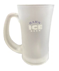 Hahn Ice Beer Frosted Drinking Glass Brewery Man Cave - Picture 1 of 7