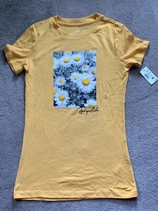 Damen Aeropostale Yellow Daisies Classic Crew Tee T-Shirt Gr. XS - Bild 1 von 3