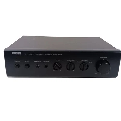 Vintage RCA SA-155 Integrated Stereo Amplifier Black Model 21-5000 Phono CD Tape - Image 1 of 4
