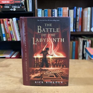 SIGNED/ INSCRIBED 1ST EDITION/2ND PRINT Rick Riordan THE BATTLE OF THE LABYRINTH - Picture 1 of 12