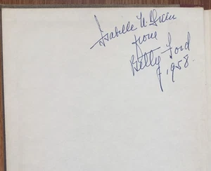 BETTY FORD SIGNED AUTOGRAPH / Testimony Of The Spade / G Bibby Book - Picture 1 of 7