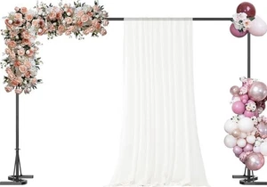 10×7 Ft Heavy Duty Metal Backdrop Stand for Weddings & Parties – Black - Bild 1 von 7