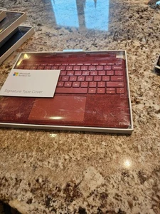 New Microsoft Surface Go Keyboard Type Cover Red Alcantara  Model 1840 KCS 00084 - Picture 1 of 4