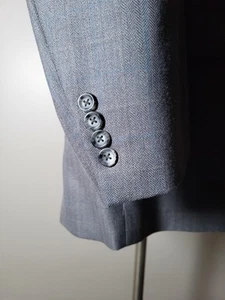 Chaqueta Blazer Abrigo Joseph & Feiss 56L Azul Gris Cuadros Lana Tweed  - Imagen 1 de 13