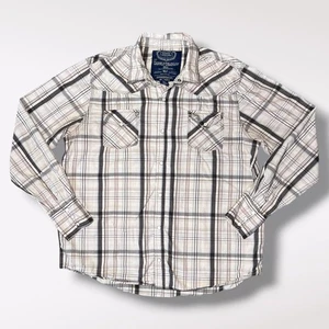 Kariertes Pearl Snap Western Hemd Langarm 100% Baumwolle Herren XL - Bild 1 von 8