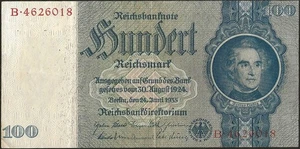 Germany - III Reich - bank note 100 Reichsmark 24-06-1935 Ttb P#183a - Picture 1 of 2