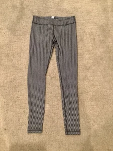 Ivivva leggings girl 14 youth extra large XL Black white school gym relax - Picture 1 of 2