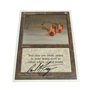 Vintage MTG Sunglasses Of Urza - Signed By Artist Card - RARE - Picture 1 of 4