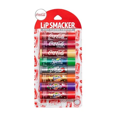 Coca Cola Lip Smacker Lip Balm Party Pack 8 Flavors Moisturizing Gloss Set - Image 1 of 4