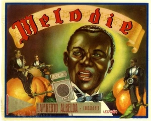 Espana Spanish Spain Melodie Jazz Singer Orange Citrus Fruit Crate Label Print - Imagen 1 de 1