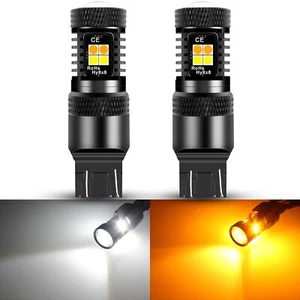 7443 W21/5W T20 7444NA 7443 Switchback LED Bulbs 300% Brighter 3030 SMD Chips - Picture 1 of 9