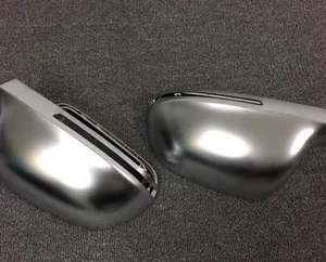 For Audi A4 S4 2009-2012 Matt Chrome Wing Mirror Covers OEM-fit - Picture 1 of 2
